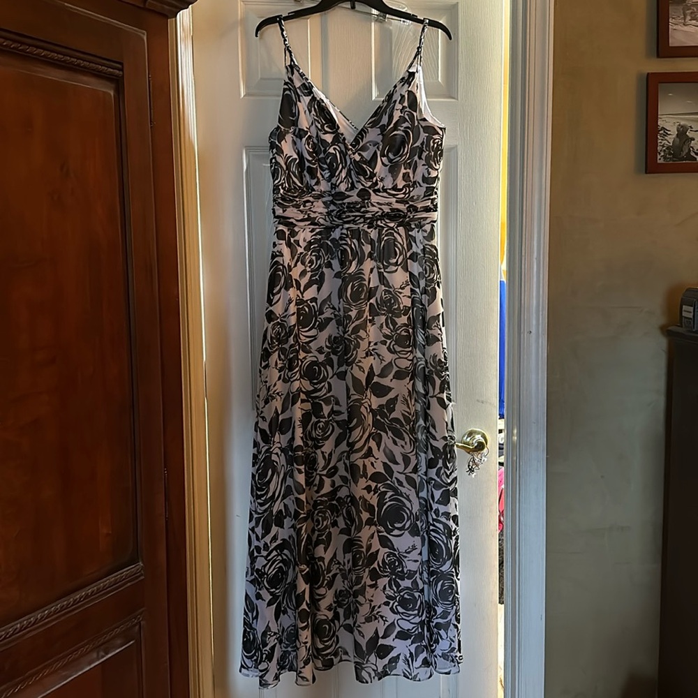 Black & white gown